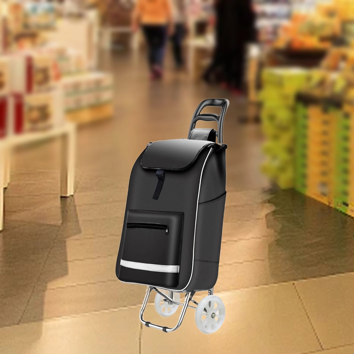 Shopping Cart Replacement Bag Handtruck Bag Portable Reusable Waterproof Grocery Cart Bag Trolley Bag for Household Kitchen