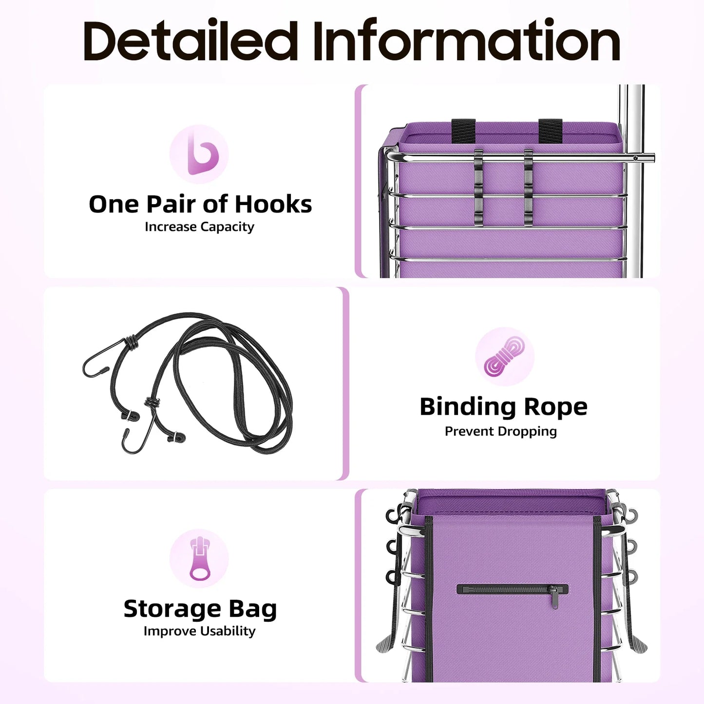 Portable Rolling Trolley Basket, Utility Duty Stair Shopping Cart Household Foldable Groceries for Markets, Outdoor Picnics