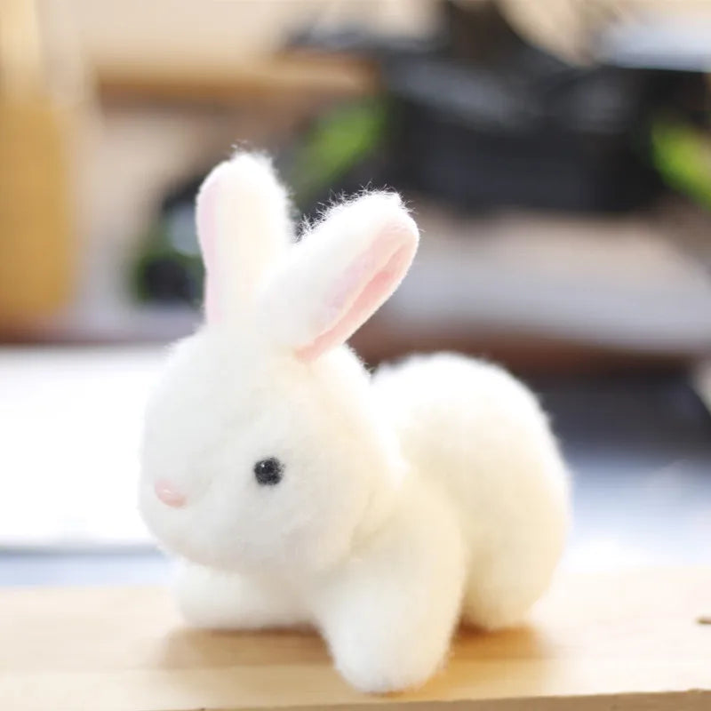 Lovely Plush Rabbit & Bear Doll,Coniglio,Key Chain Bag Pendant Stuffed Toys,Baby Kids Hare Birthday Gifts Bunny Rabbits Toy Ring