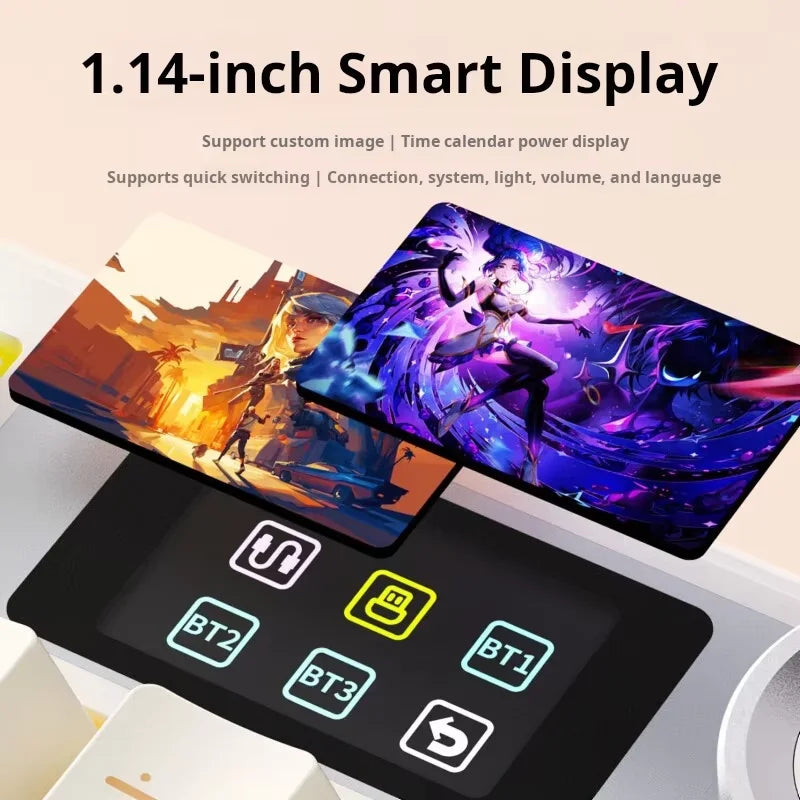 AULA F108 Pro Mechanical Keyboard Three-mode Bluetooth /2.4G/ Wired Customized Full-key Hot-swapable Gasket Structure RGB Light