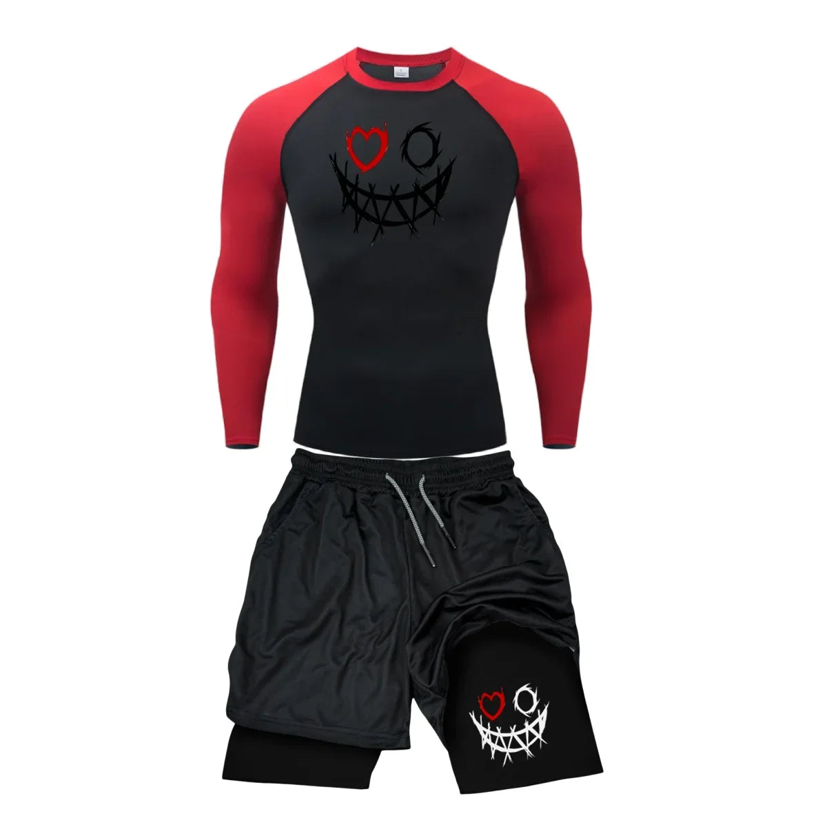 2pcs Men's Compression Sportswear Suit GYM Tight Sports Yoga Sets Workout Jogging MMA Fitness Clothing Tracksuit Pants Sporting