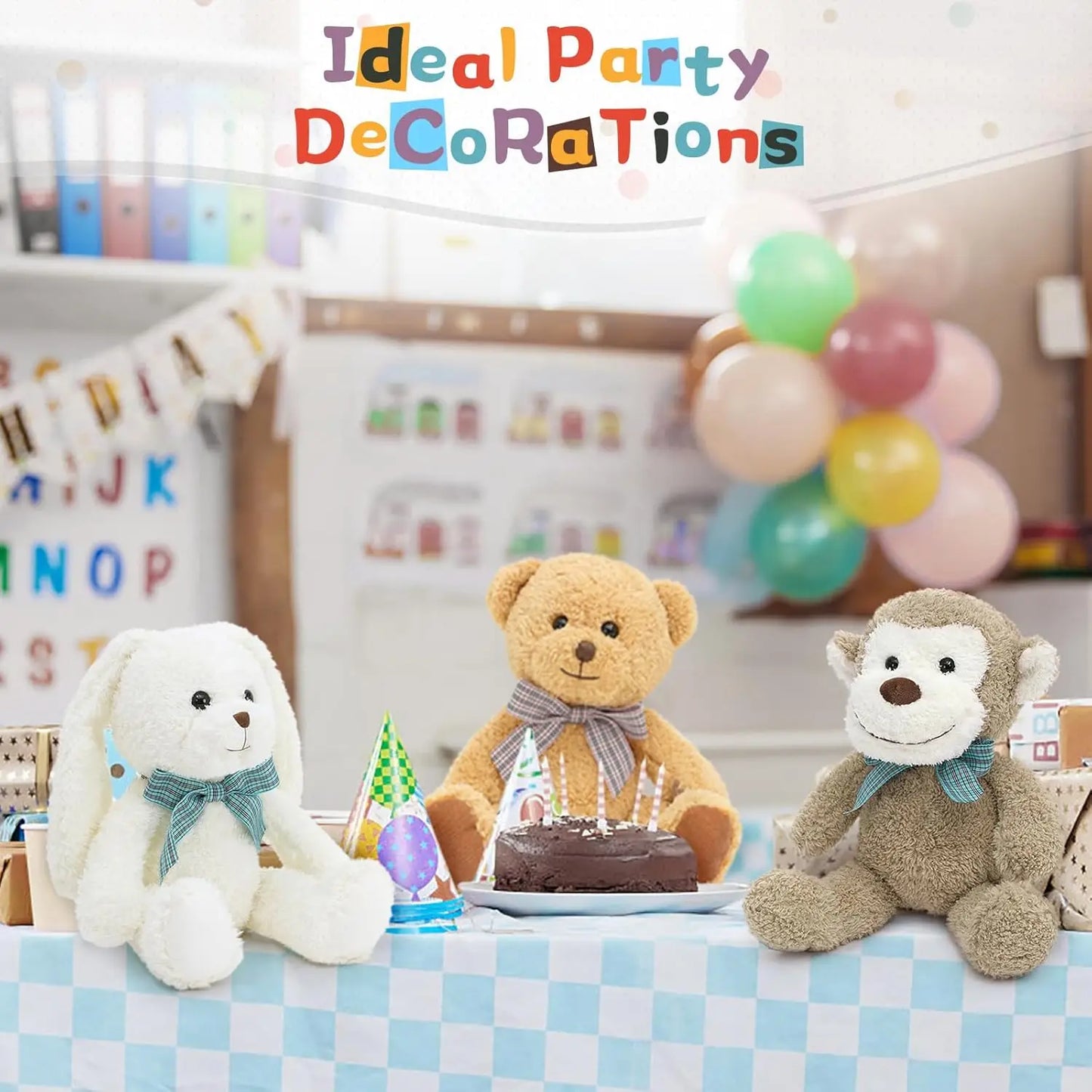 MorisMos 13inch Stuffed Animals Bulk for Kids, 5 Pack Soft Stuffed Animals Plush Set Teddy Bears Bulk for Teen Girls