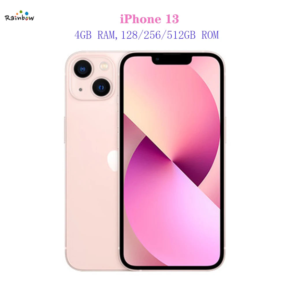 Original Apple iPhone 13 128GB/256GB/512GB Mobile phone 5G LTE Face ID NFC IOS A15 Bionic Hexa Core 6.1'' 12MP&12MP 3240mAh