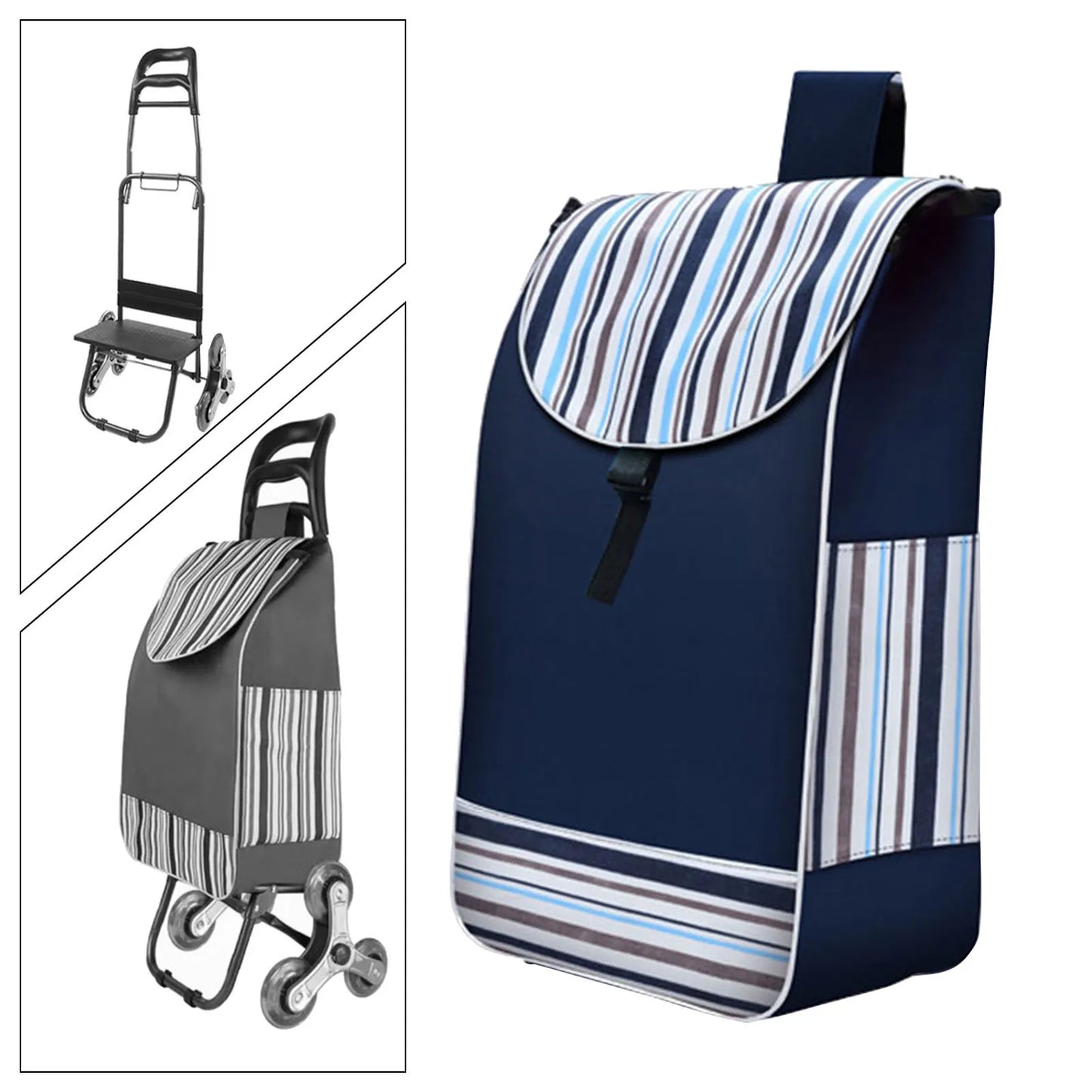 Shopping Cart Replacement Bag Handtruck Bag Portable Reusable Waterproof Grocery Cart Bag Trolley Bag for Household Kitchen