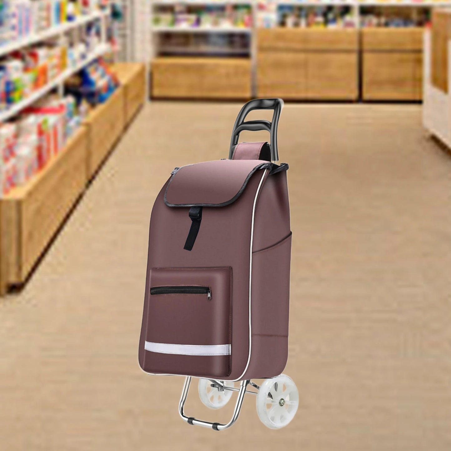 Shopping Cart Replacement Bag Handtruck Bag Portable Reusable Waterproof Grocery Cart Bag Trolley Bag for Household Kitchen