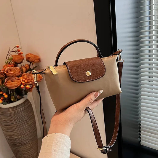 New FanAn-Retro Fashion Versatile Handbag Hot Item Spring/Summer Women's Bag Single Shoulder Crossarm Handheld Luxury Nylon Bag