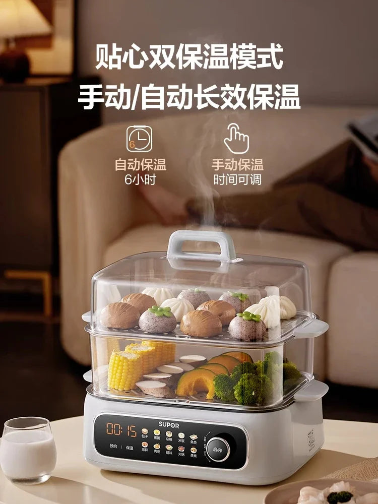 Supor electric steamer multi-functional household three-layer 2025 new steamer stew multi-functional integrated pot new
