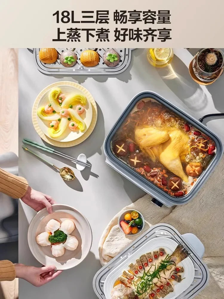 Supor electric steamer multi-functional household three-layer 2025 new steamer stew multi-functional integrated pot new