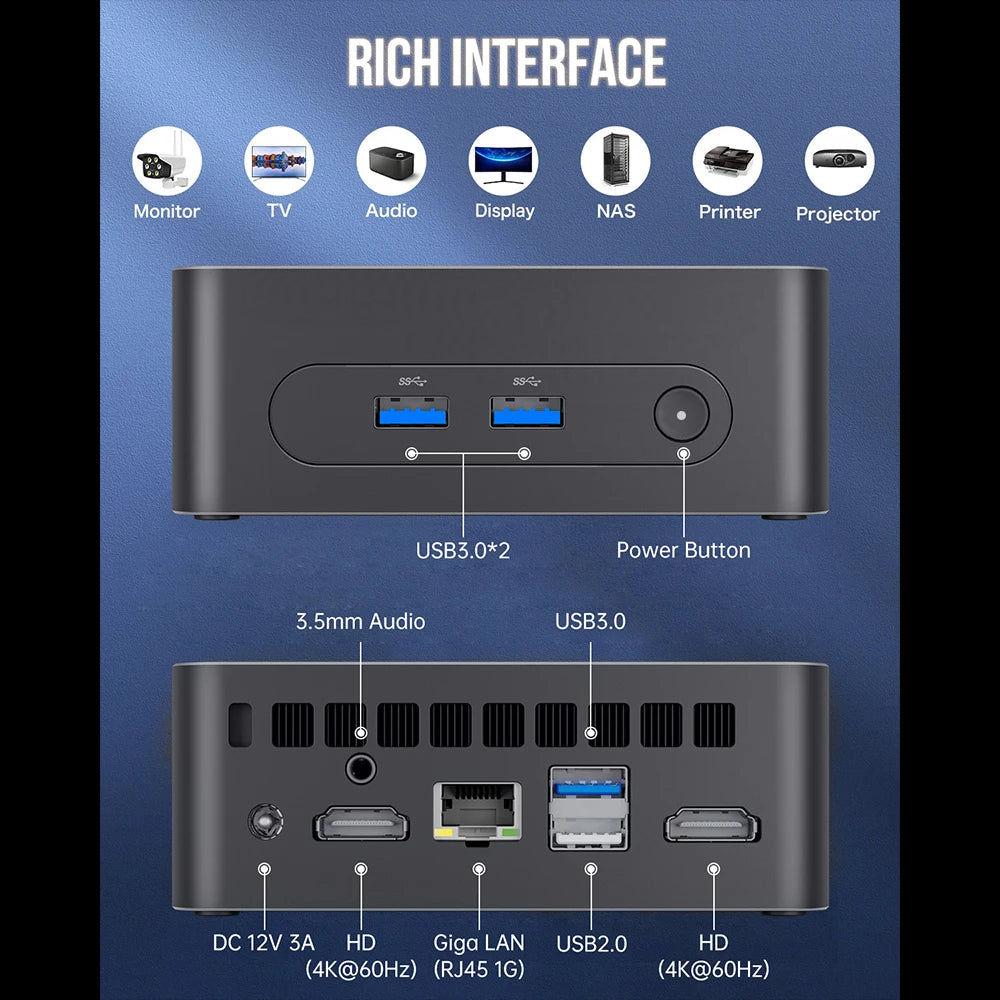 MLLSE G3 Mini PC Alder Lake N100 Windows 11 Pro Intel 12th DDR4 16GB RAM 512GB ROM WiFi 5 BT4.2 Desktop Computer Mini Pc Work