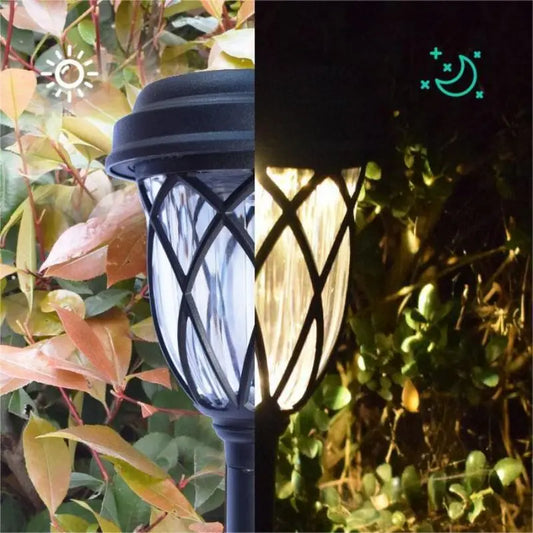 10 Pack solar powered small tube Light and shadow lamplawn lamp light is suitable for courtyard garden lawndecoration landscape