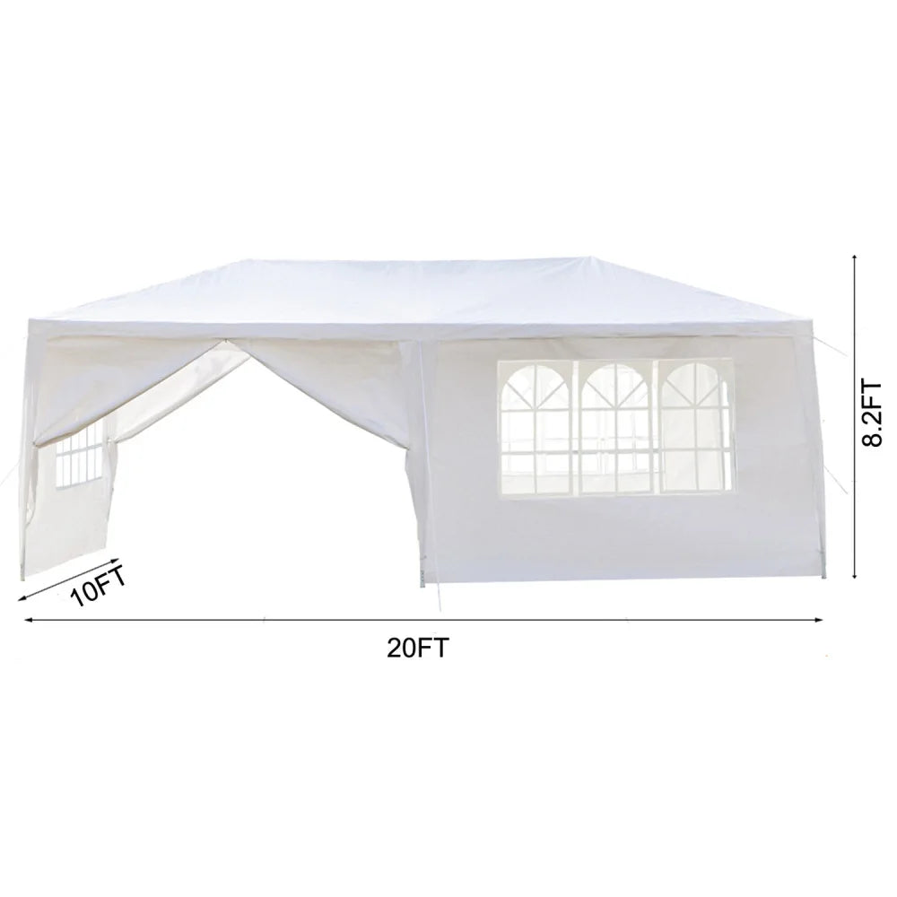 10x20' Outdoor Garden Gazebo Wedding Party Tent Canopy Marquee with 6 Removable  Sidewalls