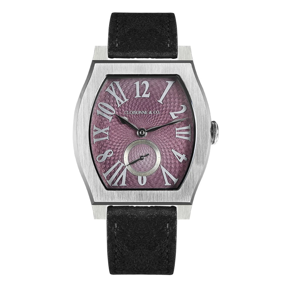 San Martin 36mm ETA 7001 Guilloche Dial Barrel Shaped Enamel Hand Luxury Men's Mechanical Watch Manual Winding Waterproof SN0100