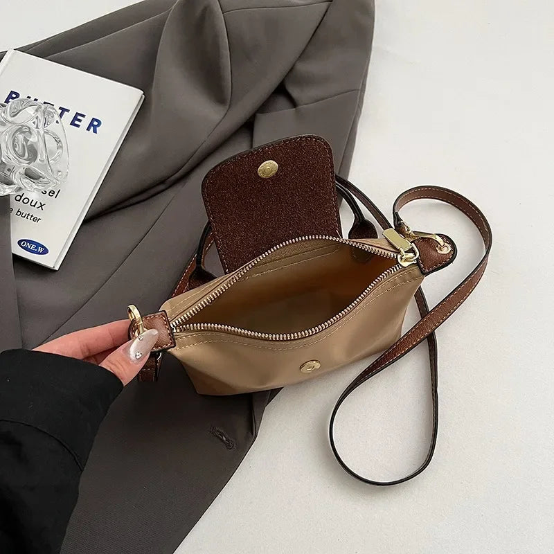 New FanAn-Retro Fashion Versatile Handbag Hot Item Spring/Summer Women's Bag Single Shoulder Crossarm Handheld Luxury Nylon Bag