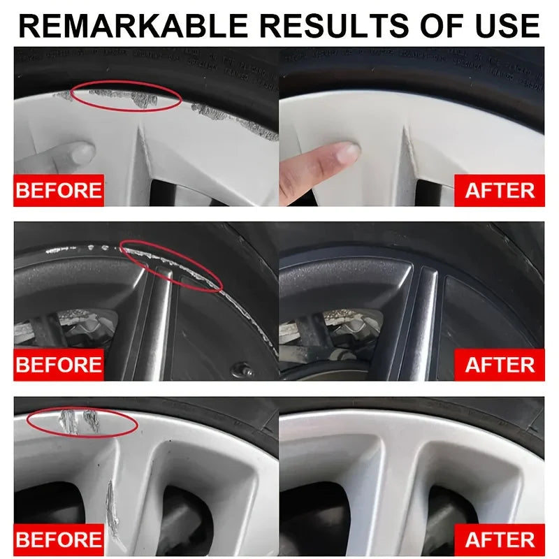 Automobile wheel rim scratch reconditioning paste, tire rim scratch paint repair paste - aluminum alloy wheel hub repair