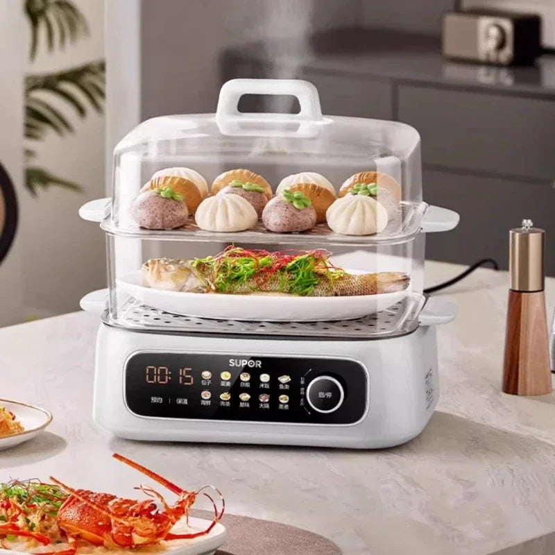 Supor electric steamer multi-functional household three-layer 2025 new steamer stew multi-functional integrated pot new
