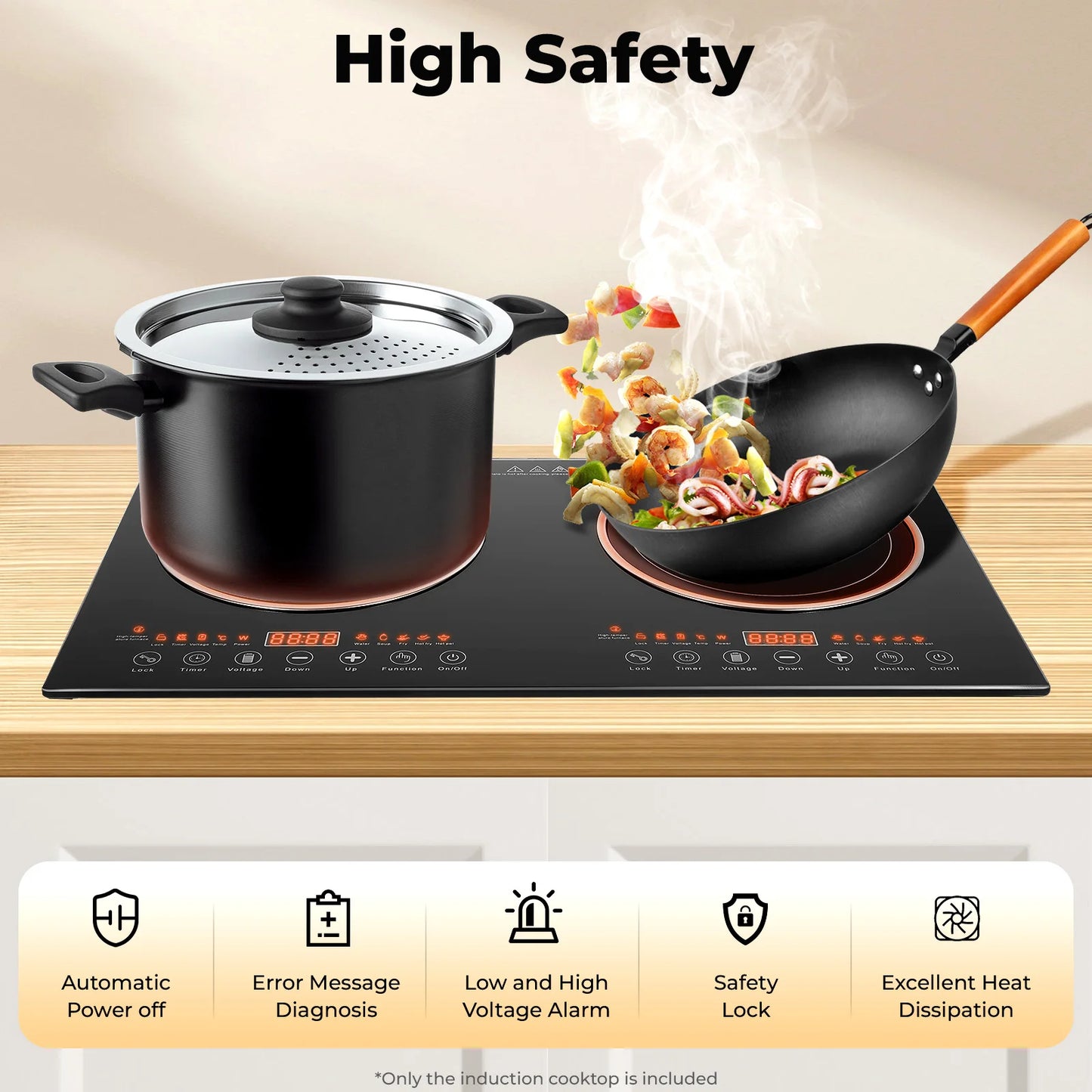 1200W+1200W Electric Double Induction Cooktop Home Kitchen Induction Cooker Electric Cooker Induction Cookers
