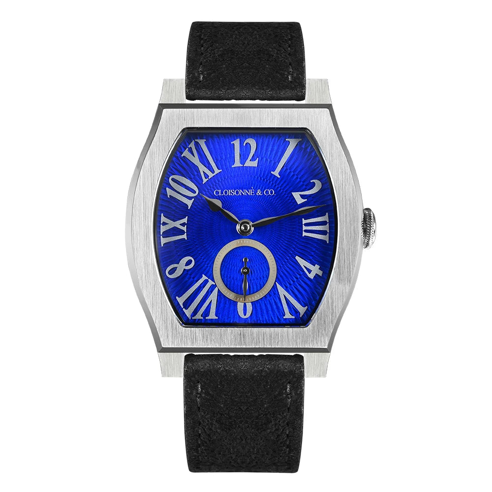 San Martin 36mm ETA 7001 Guilloche Dial Barrel Shaped Enamel Hand Luxury Men's Mechanical Watch Manual Winding Waterproof SN0100