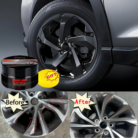 Automobile wheel rim scratch reconditioning paste, tire rim scratch paint repair paste - aluminum alloy wheel hub repair