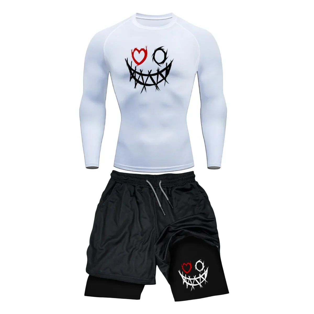 2pcs Men's Compression Sportswear Suit GYM Tight Sports Yoga Sets Workout Jogging MMA Fitness Clothing Tracksuit Pants Sporting