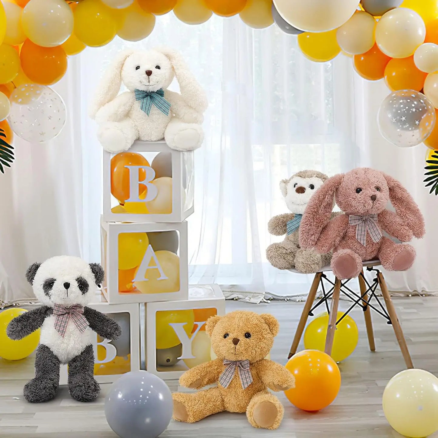 MorisMos 13inch Stuffed Animals Bulk for Kids, 5 Pack Soft Stuffed Animals Plush Set Teddy Bears Bulk for Teen Girls