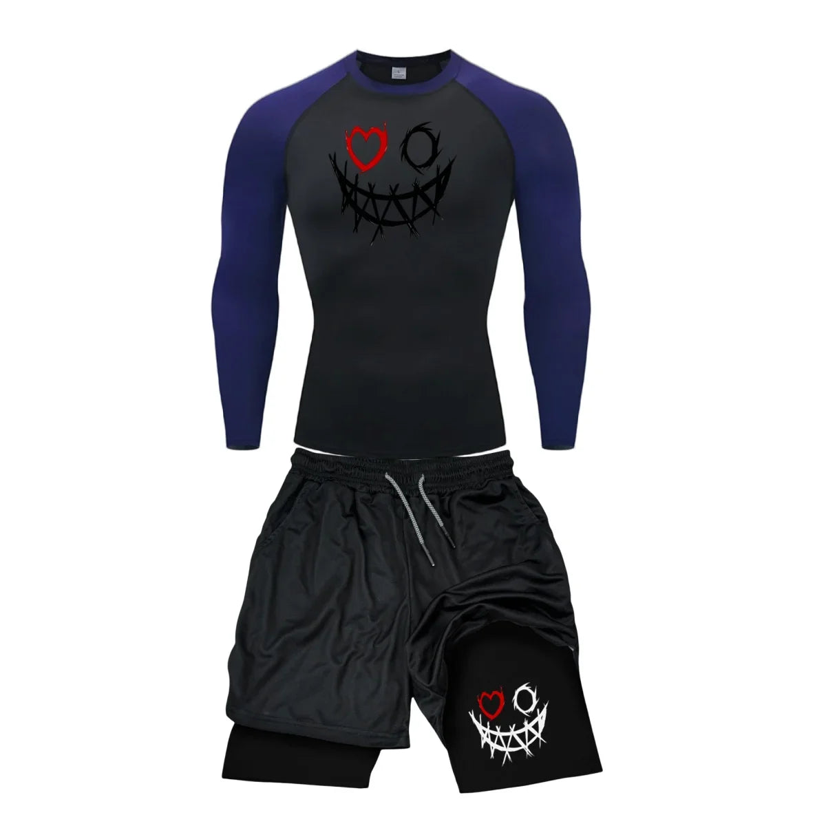 2pcs Men's Compression Sportswear Suit GYM Tight Sports Yoga Sets Workout Jogging MMA Fitness Clothing Tracksuit Pants Sporting