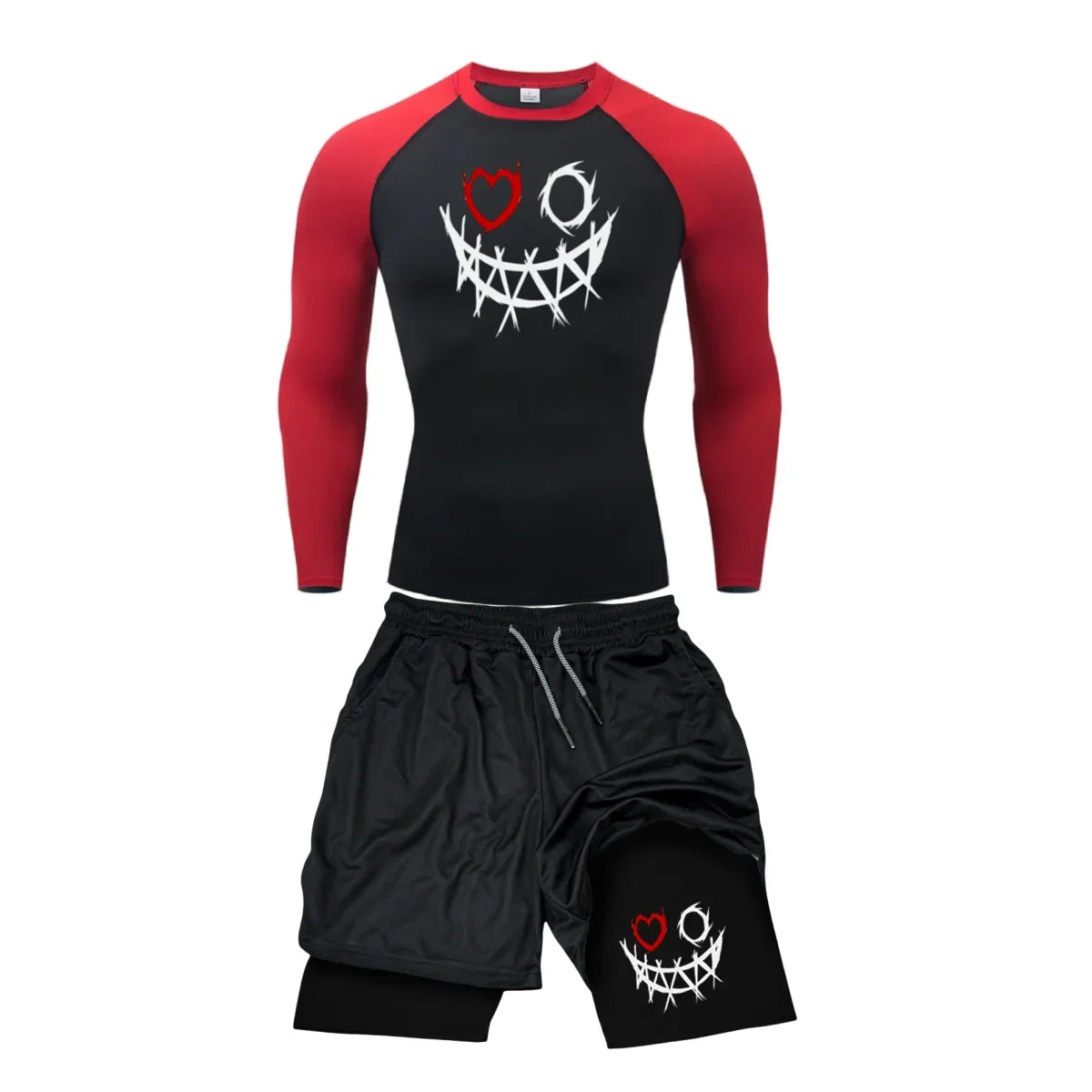 2pcs Men's Compression Sportswear Suit GYM Tight Sports Yoga Sets Workout Jogging MMA Fitness Clothing Tracksuit Pants Sporting