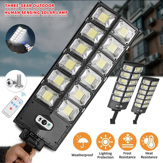 10000watts Super Bright Outdoor Solar Lamp Waterproof Ultra Wide Lighting Street Light Human Induction Motion Sensor Wall Lights