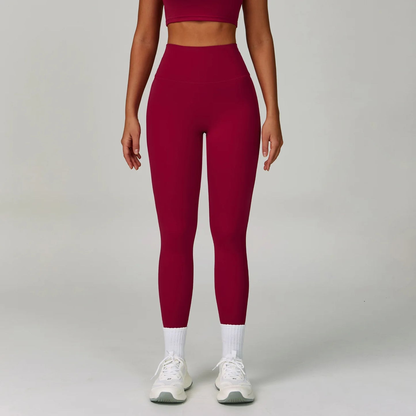 Women Sport Fitness Leggings High Waist Elastic Sports Legging Sexy Solid Training Yoga Pants Female Running Training Trousers