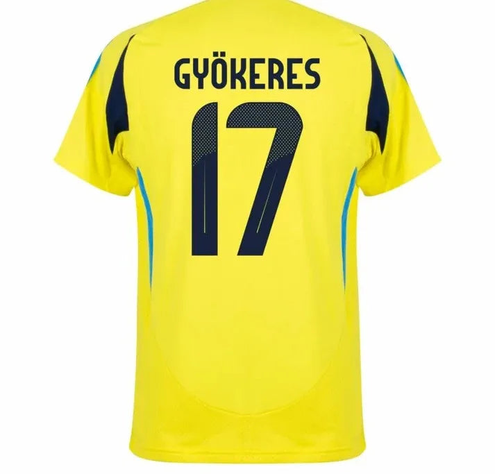 Victor Sweden National 2025 New Season Football Jersey 3d Printed Short-sleeved, Unisex, Quick-drying and Breathable