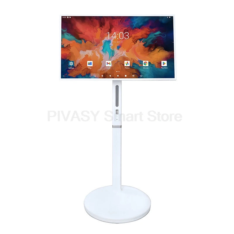 Tablet Mobile 27Inch Battery Android Smart TV Video Fitness Rotatable Touch Screen Movable Portable with Floor Stand interactive