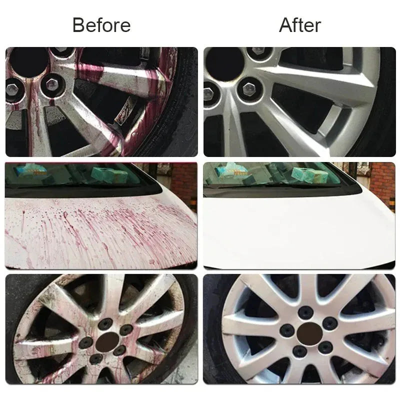 Auto Iron Powder Remover Metal Paint Cleaner Car Maintenance Iron Powder Cleaning Rust Remover Spray