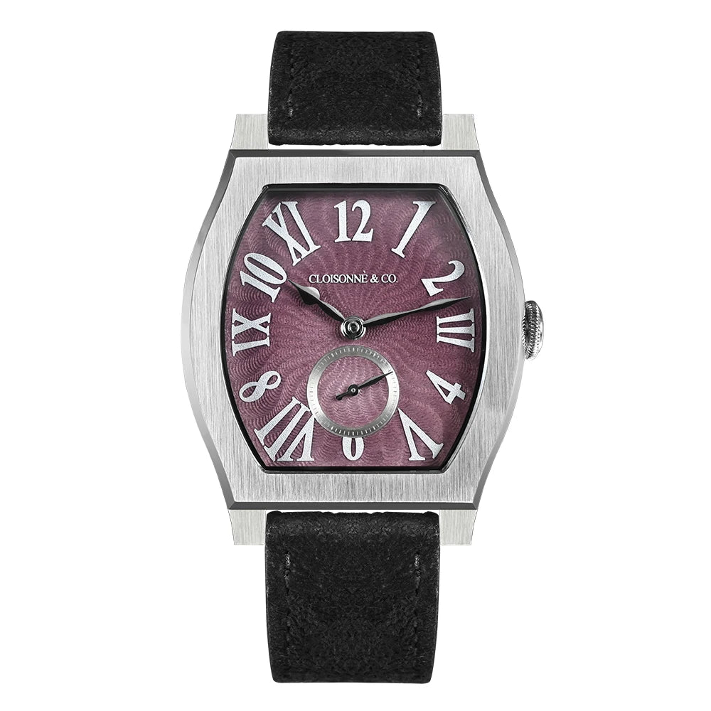 San Martin 36mm ETA 7001 Guilloche Dial Barrel Shaped Enamel Hand Luxury Men's Mechanical Watch Manual Winding Waterproof SN0100