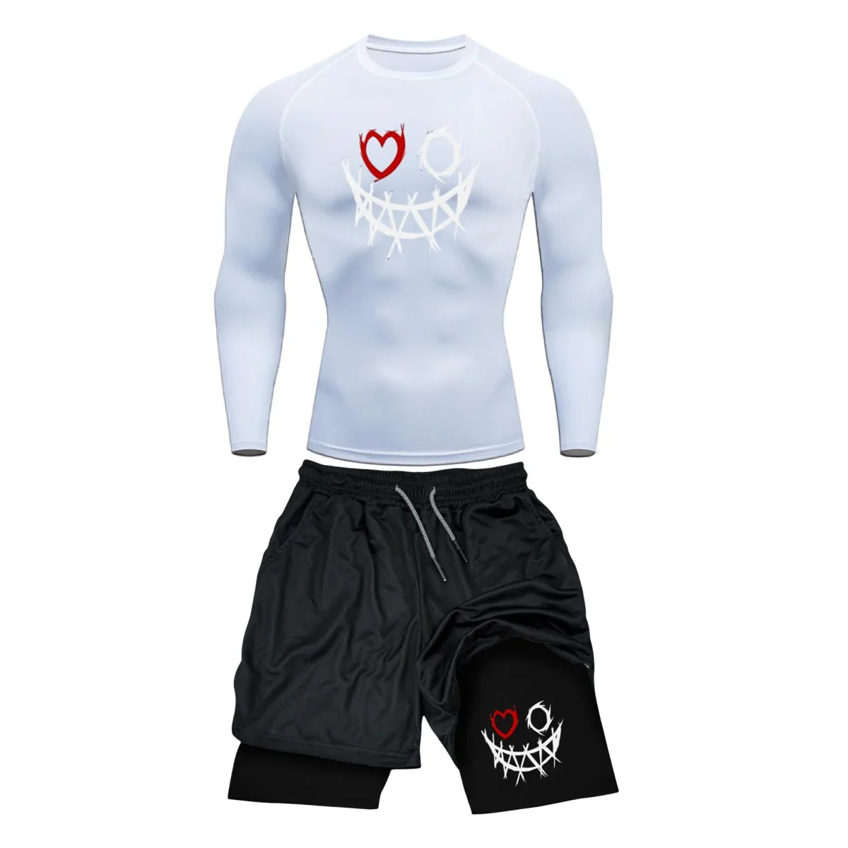 2pcs Men's Compression Sportswear Suit GYM Tight Sports Yoga Sets Workout Jogging MMA Fitness Clothing Tracksuit Pants Sporting