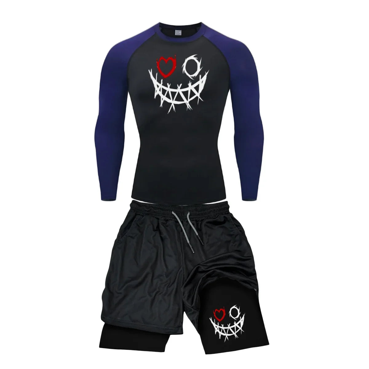 2pcs Men's Compression Sportswear Suit GYM Tight Sports Yoga Sets Workout Jogging MMA Fitness Clothing Tracksuit Pants Sporting
