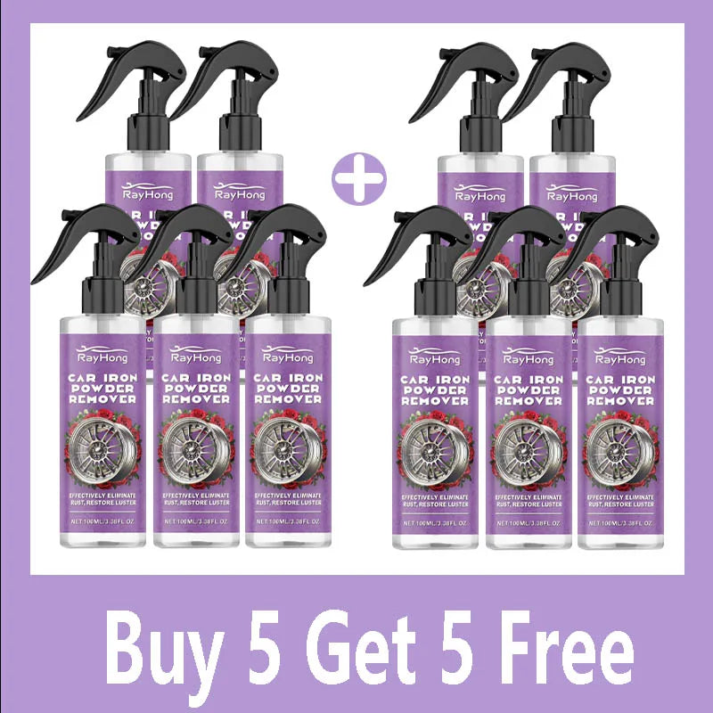 Auto Iron Powder Remover Metal Paint Cleaner Car Maintenance Iron Powder Cleaning Rust Remover Spray