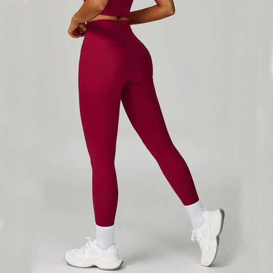 Women Sport Fitness Leggings High Waist Elastic Sports Legging Sexy Solid Training Yoga Pants Female Running Training Trousers