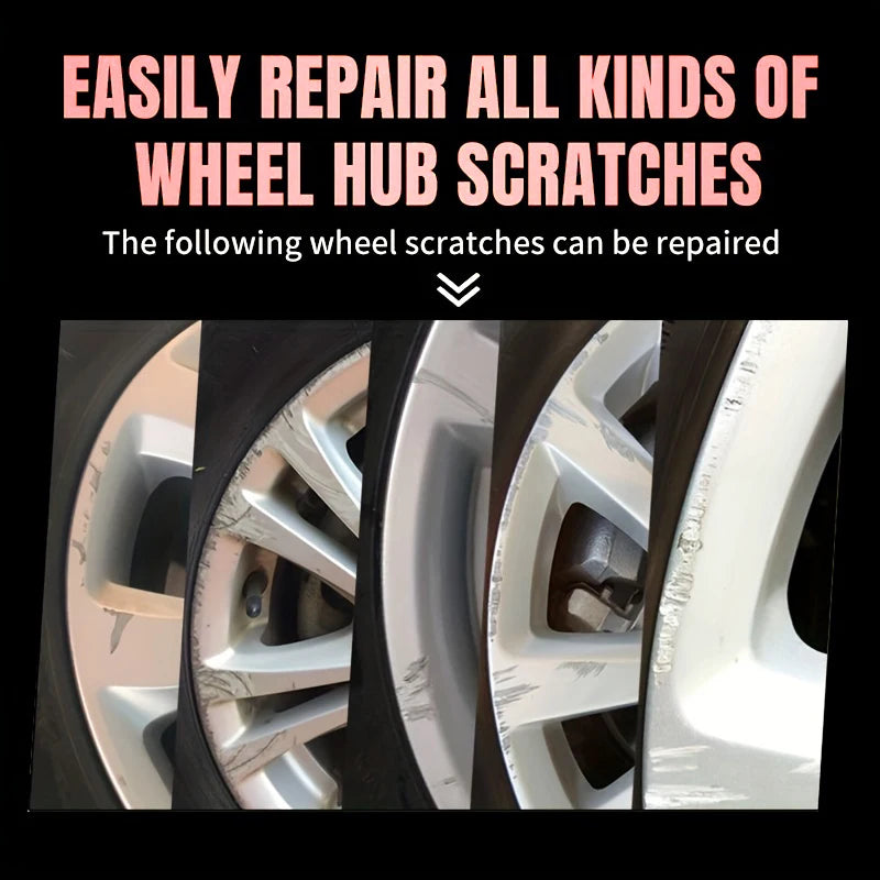 Automobile wheel rim scratch reconditioning paste, tire rim scratch paint repair paste - aluminum alloy wheel hub repair