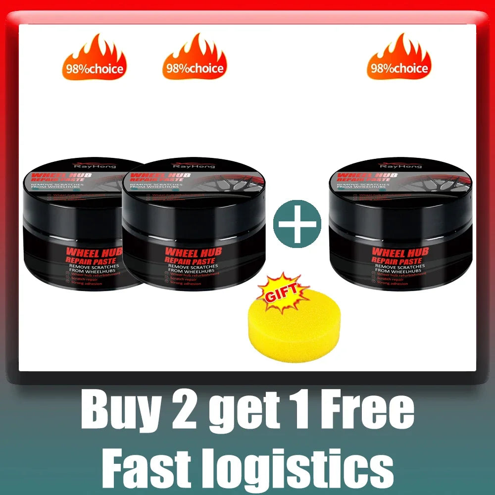 Automobile wheel rim scratch reconditioning paste, tire rim scratch paint repair paste - aluminum alloy wheel hub repair