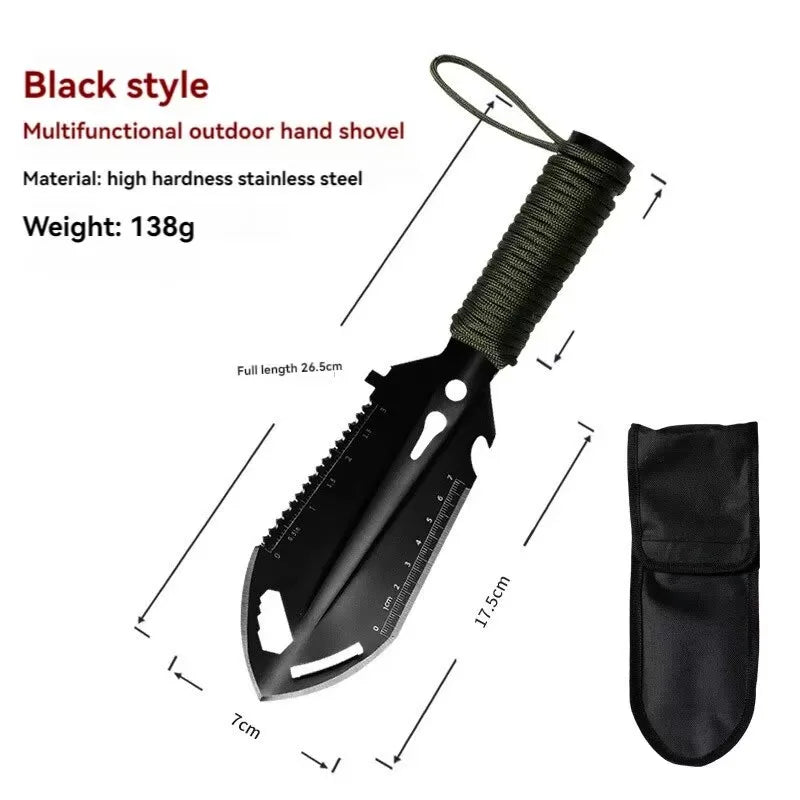1PC Engineer Shovel Military Shovel Outdoor Multifunctional Folding Military Shovel Vehicle Camping Fishing Shovel Pickaxe