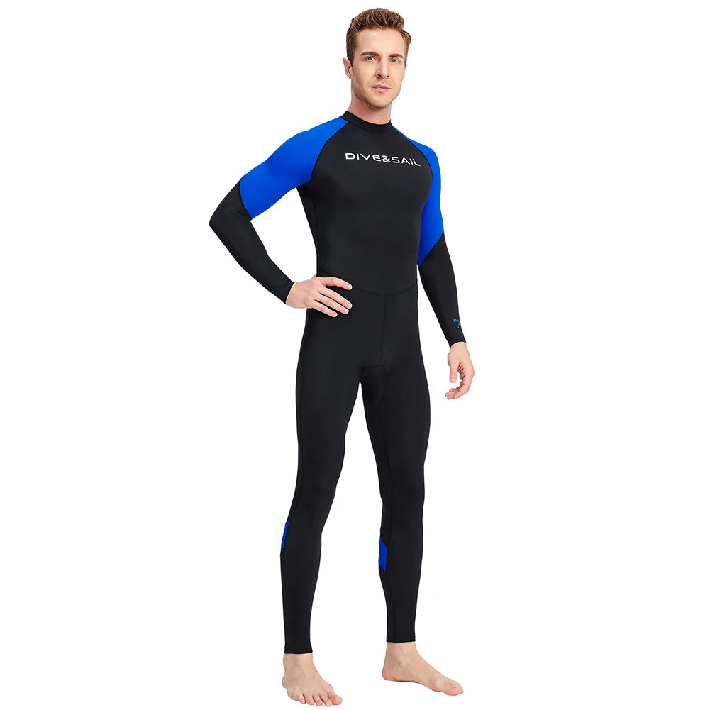 Men Diving Skin Clothes with Zipper Sunscreen Snorkeling Surfing Swimsuit Elastic Anti-scratch Breathable Water Sports Equipment